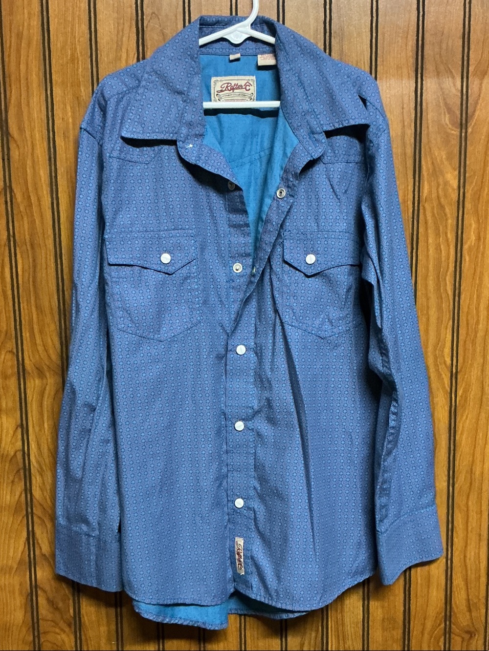 Boys' Blue Long-Sleeve Button-Down Shirt